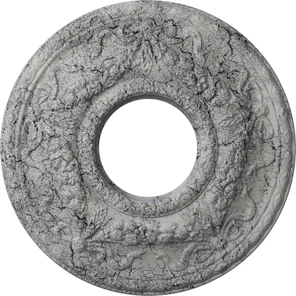 Ekena Millwork Hurley Medallion (Canopies up to 7 1/4"), 22 1/8"OD x 7 1/4"ID x 1 3/4"P, Ultra Pure White Crackle CM26HUUWC - main